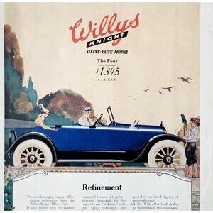 1917 Willys Knight The Four Sleeve Valve Coupe Advertisement Automobile Toledo